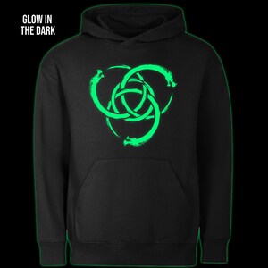 Moletom com capuz Ouroboros que brilha no escuro