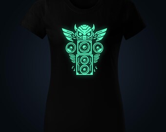 Rave Totem glow in the dark women t-shirt