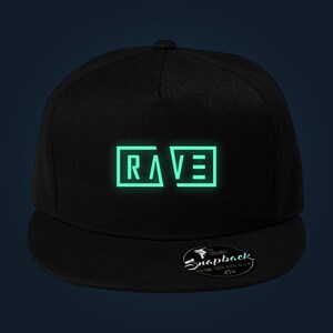 Rave glow in the dark snapback