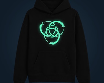 Ouroboros självlysande huvtröja