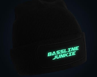 Bassline Junkie glow in the dark beanie