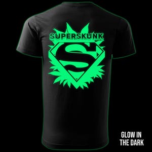 Superskunk glow in the dark t-shirt back print