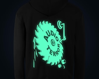 Audio Terror glow in the dark hoodie back print