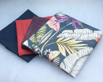 A bundle of funky bright multi coloured designer fabrics