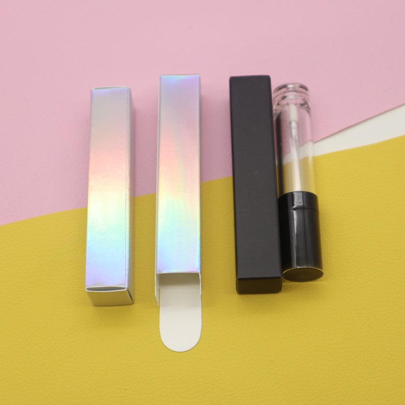 2020110mm Black Lip Gloss Tube Packaging Laser Sliver Lip Etsy