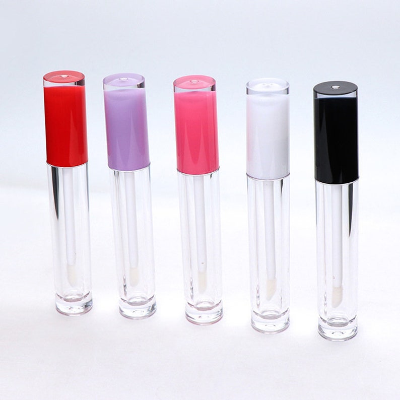 5ML Soft Bristle Brush Cylinder Lip Gloss Tube Empty Lip Etsy