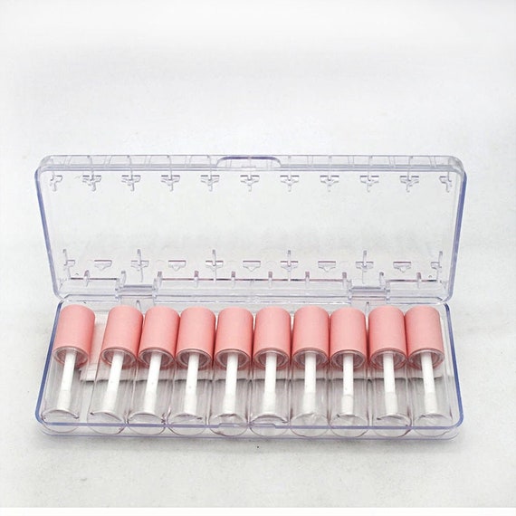 10 Pcs Per Set Mini Matte Pink Lip Gloss Tubes Empty Lip Gloss Etsy