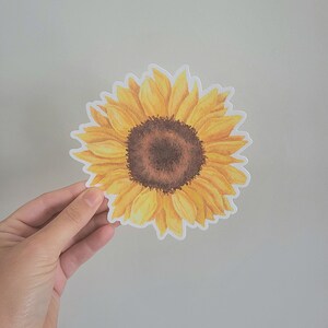 Grand sticker tournesol aquarelle