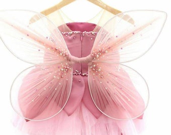 Dusty Pink baby tulle dress, Toddler Tulle Dress, Toddler photoshoot dress, Toddler Tutu Dress, wedding dress for baby girl