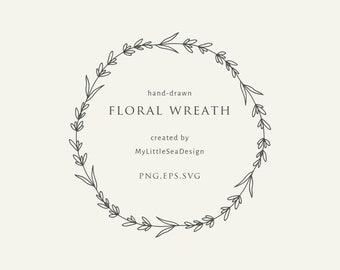 Download Free Floral Wreath Vector Etsy SVG Cut Files