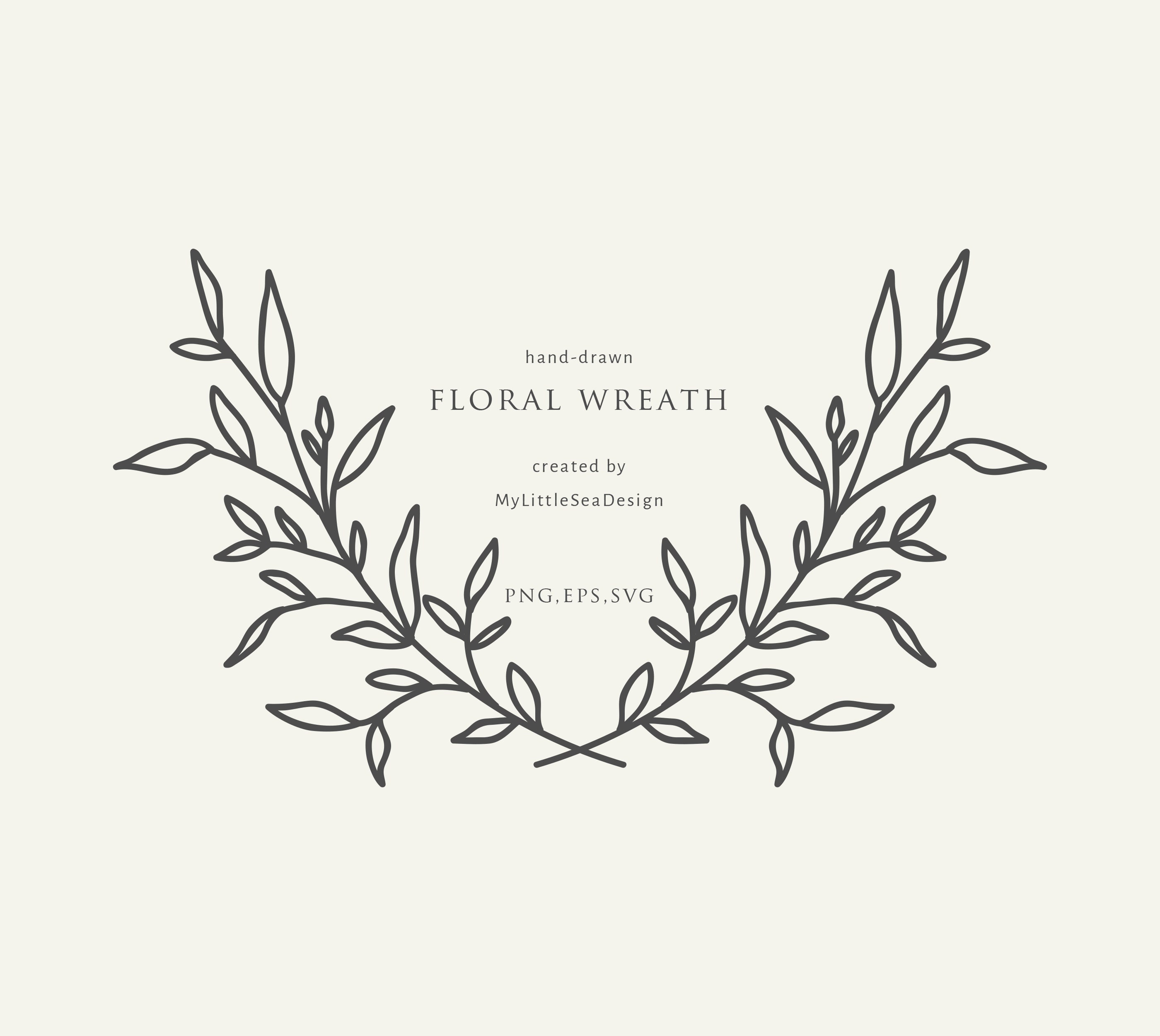 Download Laurel Wreath Svg Floral Wreath Svg Flower Svg Vector Etsy
