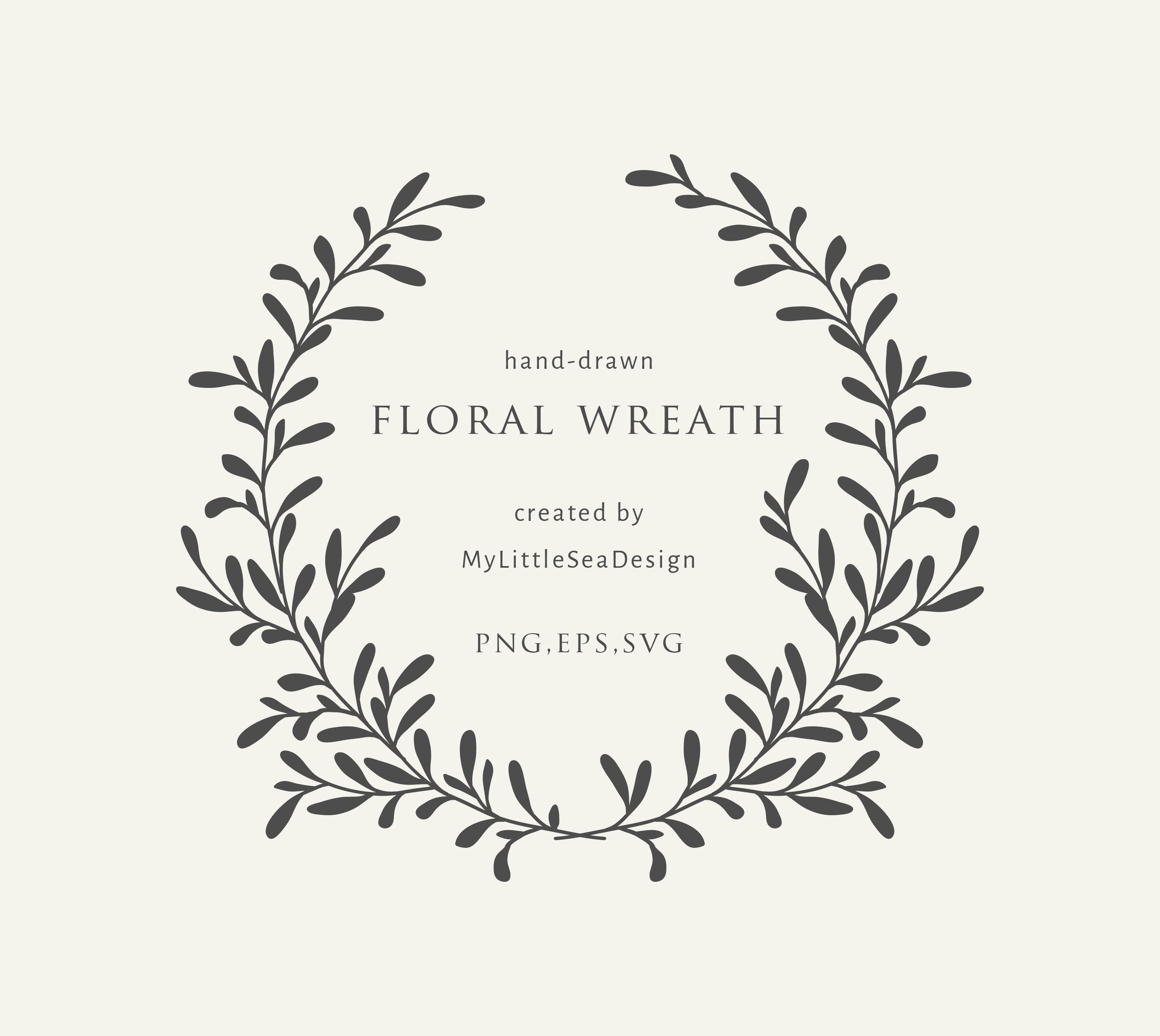 Download Laurel Wreath Svg Floral Wreath Svg Vector Files Flower | Etsy