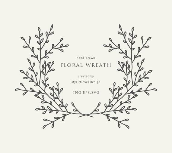 Download Floral Laurel Wreath Svg Files Flower Border Svg Circle Etsy