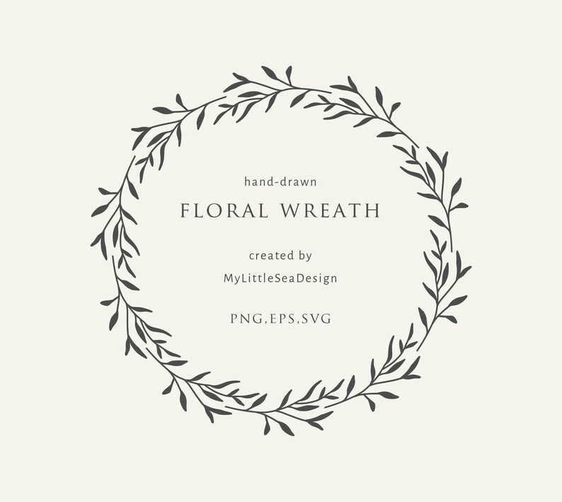 Download Floral Laurel Wreath Svg Files Flower Border Svg Circle | Etsy