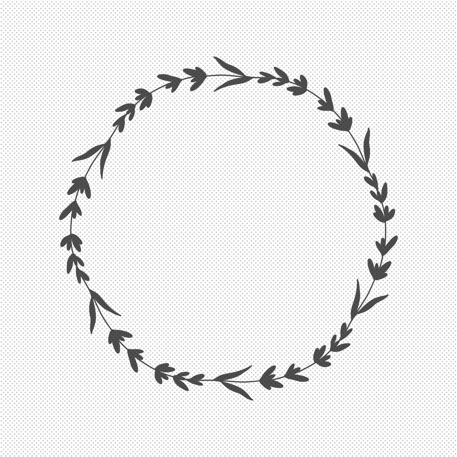 Floral Laurel Wreath Svg Files Flower Border Svg Circle Etsy