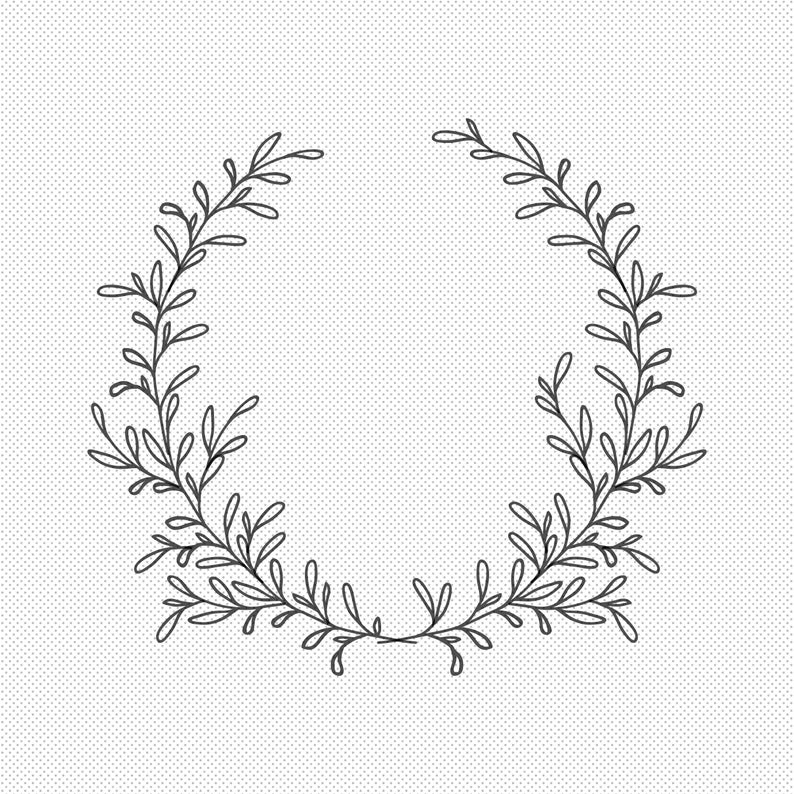Download Laurel Wreath Svg Floral Wreath Svg Flower Svg Vector | Etsy