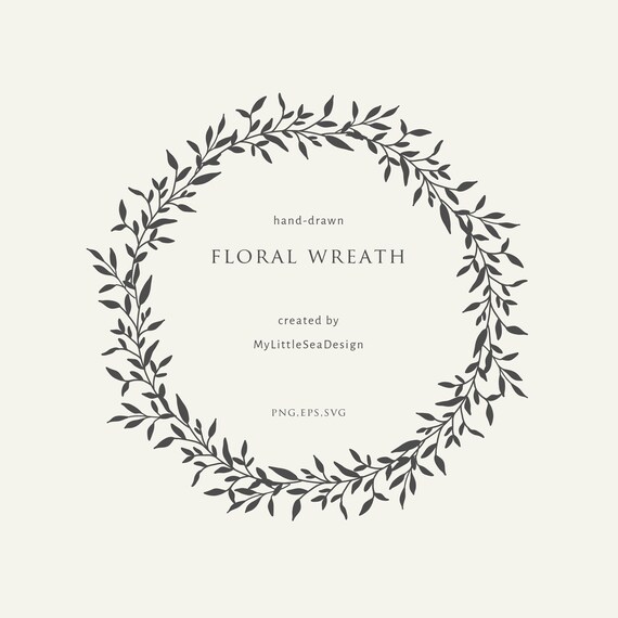 Download Floral Wreath Svg Laurel Wreath Svg Spring Svg Summer Etsy PSD Mockup Templates