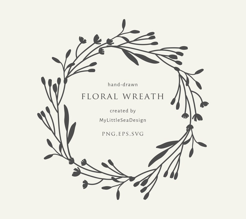 Download Floral Wreath Svg Laurel Wreath Svg Botanical Circle Frame | Etsy