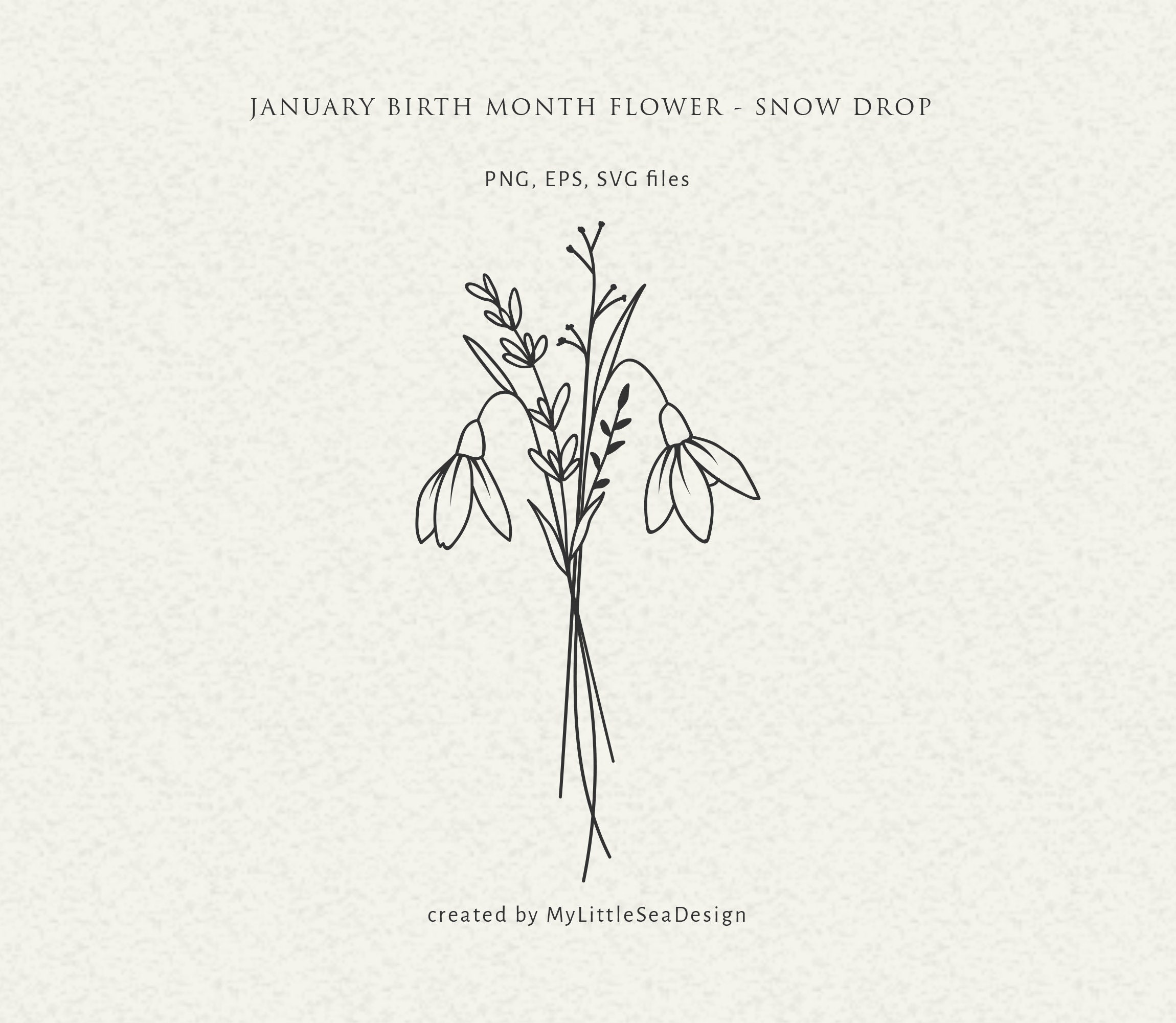 January Birth Flower Svg Birth Month Flower Svg Floral Etsy