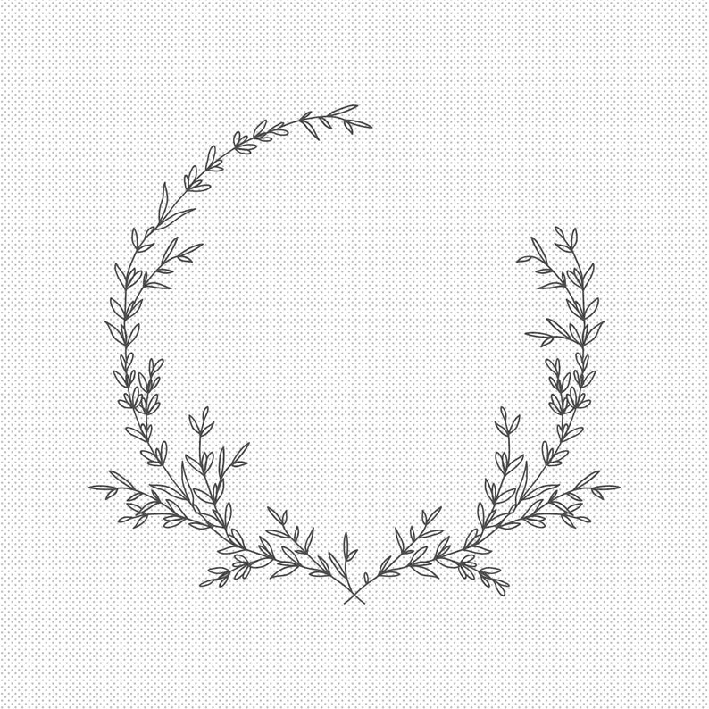 Download Laurel Wreath Svg Floral Wreath Svg Vector Files Flower | Etsy