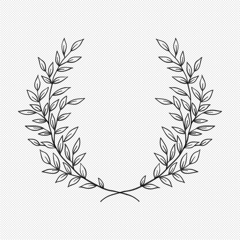 Download Laurel Wreath Svg Floral Wreath Svg Vector Files Flower | Etsy