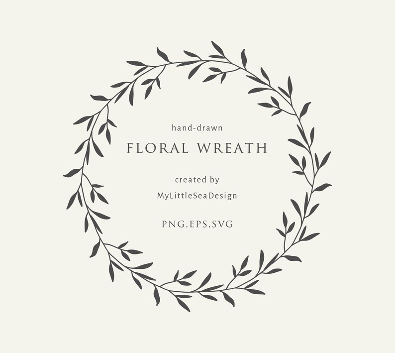 Download Floral Wreath Svg Vector Files Laurel Wreath Svg Flower | Etsy