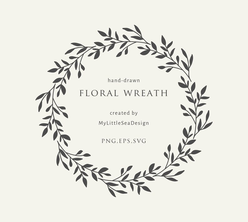 Download Floral Laurel Wreath Svg Files Flower Border Svg Circle | Etsy