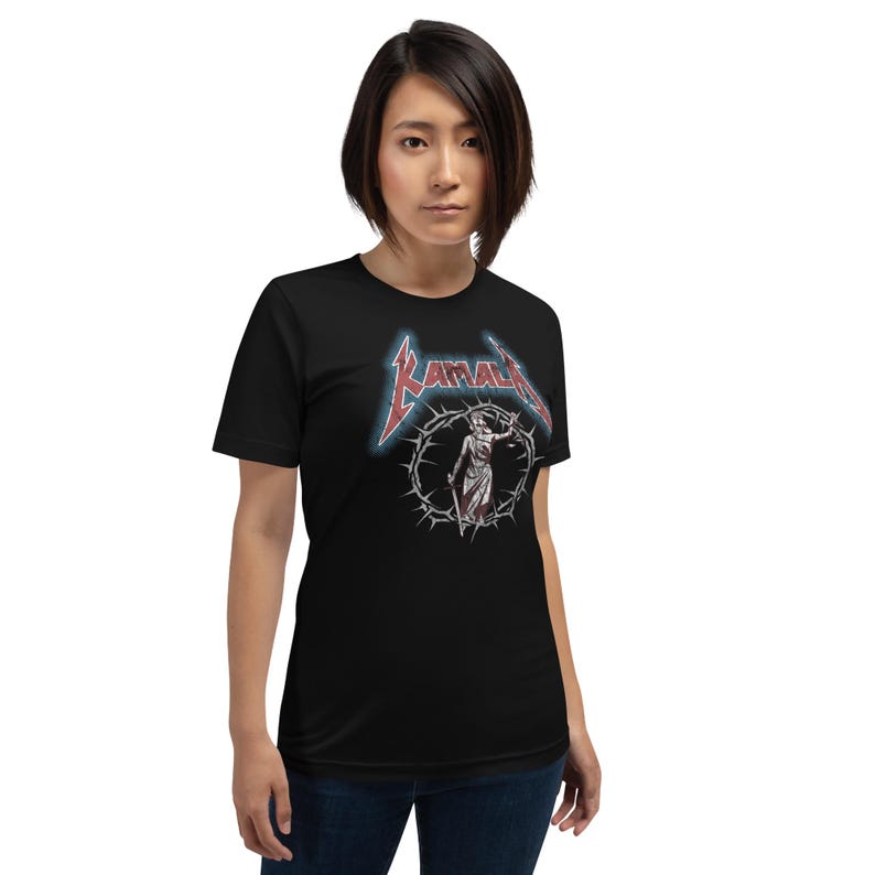 T-SHIRT: Kamala Harris SEEK & DESTROY "Vintage" Rock Band T-Shirt image 1