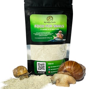 Land Snail Food with Calcium Vitamins & Minerals | Giant African Land Snail Food | Free Worldwide Shipping