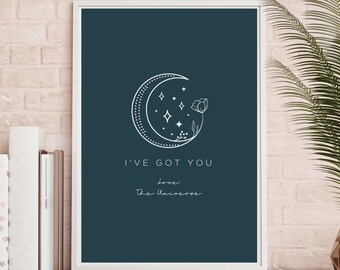 Arte de pared imprimible de manifestación del universo