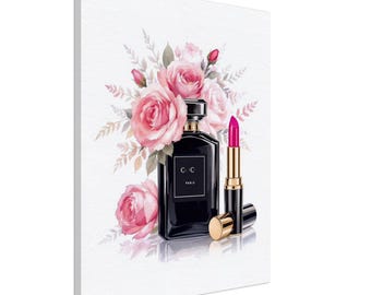 Fashion Perfume Bottle Canvas Wall Art –  Wooden Frame