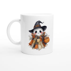 Cute Halloween Ghost Mug - Adorable Ceramic Coffee Cup for Spooky Season