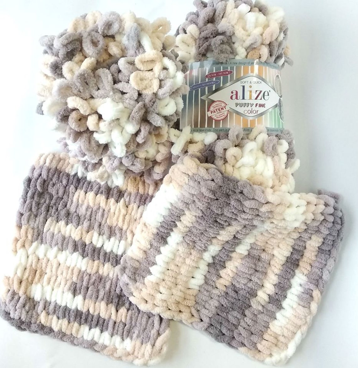 LOOP YARN Alize Puffy Fine Color Baby Blanket Yarn Velvet Etsy