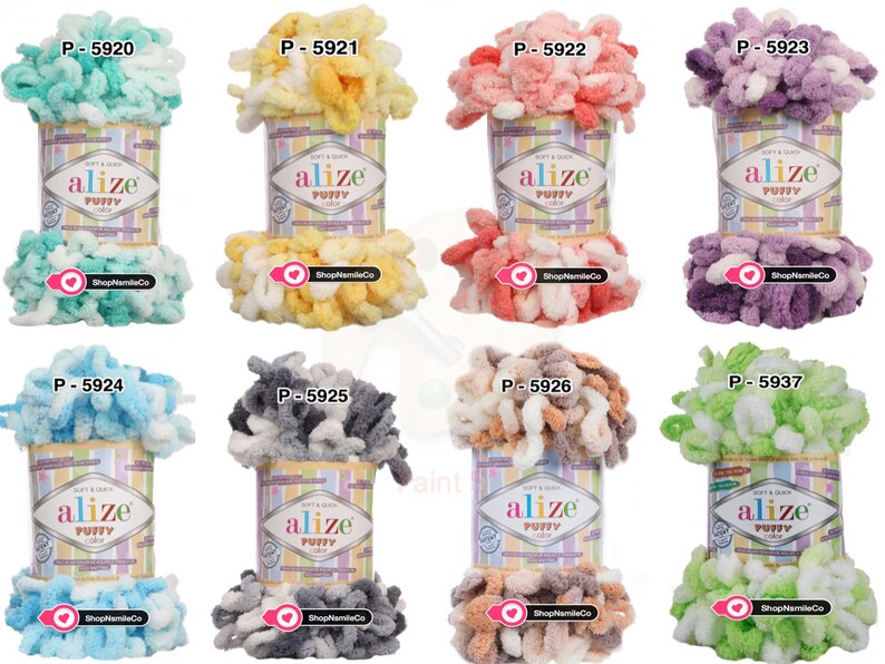 Easy Knitting Yarn No hook No neddle Bulky Yarn 20 Skeins,Alize Puffy Color Baby Blanket,Velvet Yarn Baby Yarn,Easy Finger Knitting Yarn