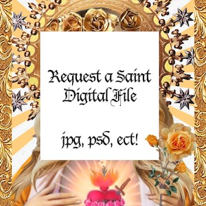 Saint Digital File | Prayer Candle Custom Design | Saint Candle Design | Custom Prayer Candle Digital Download File