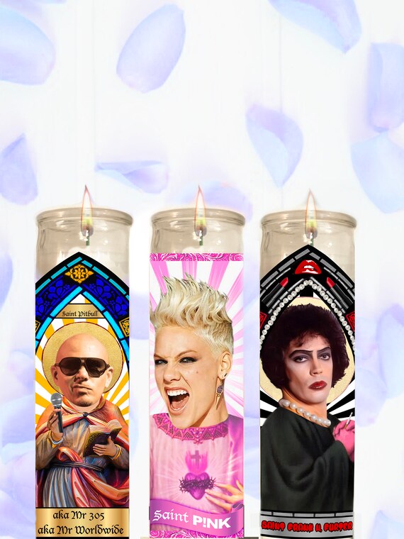 Celebrity Saint Candles Past Custom Requests Celebrity Etsy