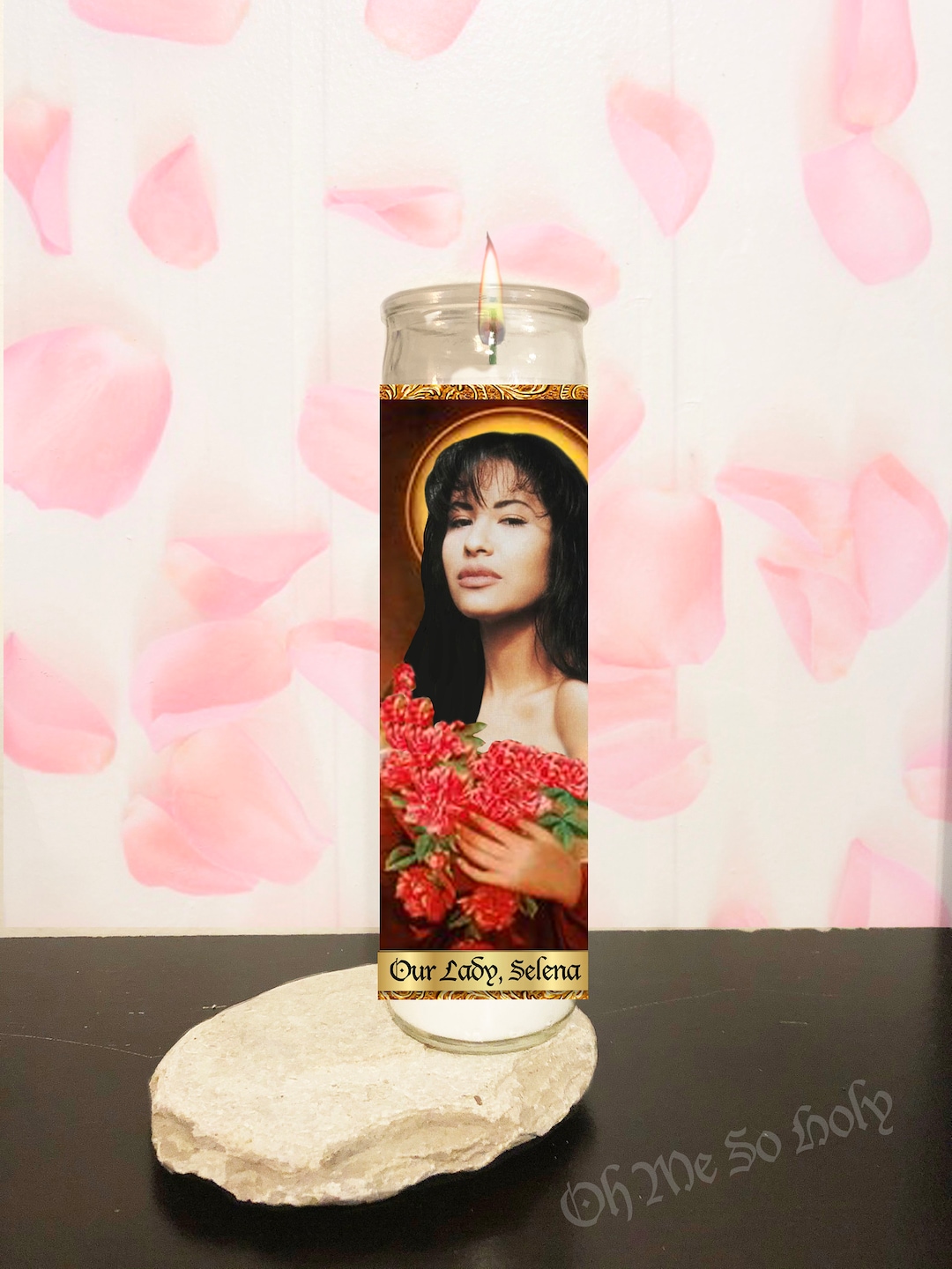 Celebrity Singer Candle of Selena Digitally Illustrated Fan Etsy