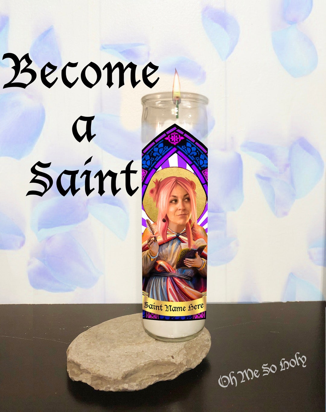 Custom Saint Candle Turn Yourself Into a Saint Custom Prayer Candle