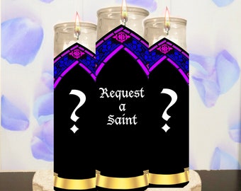 Request A Saint  | Custom Saint Candles | Personalized Prayer Candles | Custom Celebrity Prayer Candles