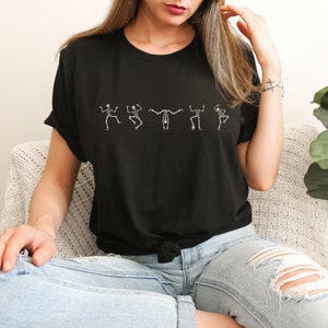 Skeleton Halloween Comfort Colors t-shirt | Skull Halloween Shirt | Retro Fall Shirt | Vintage Ghost Shirt | Dancing Skeleton Shirt