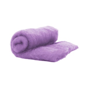 Ouate de laine à feutrer à l'aiguille Ouate de laine Fibre à filer Laine cardée douce et rapide Lavande Lilas Fournitures de feutrage Canada