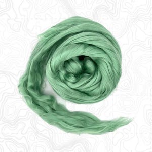 Silk fiber for spinning Mulberry silk roving wool Luxury mint nuno wet needle felting blending papermaking weaving tops Canada