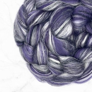 Merino Silk roving for spinning Luxury fiber blend Wet Nuno Needle felting wool roving, Dreadlock, Mixed colors art yarn fiber, doll hair
