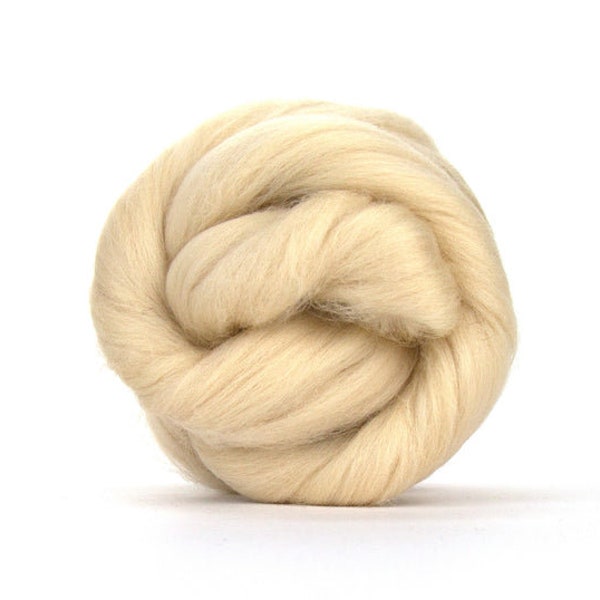 Merino wool roving for felting Spinning fiber Needle felting wool Combed Merino top Sandstone skin Beige wool