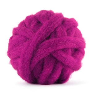 Mèche de laine à feutrer à l'aiguille Mèche de laine à filer la laine cardée Corriedale pour laine à feutrer Framboise Prune Fuchsia Violet clair