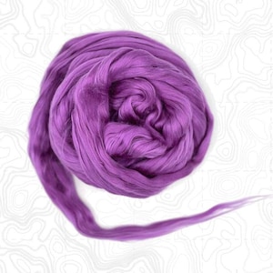 Mulberry silk roving for felting Grade A Dyed silk top Luxury spinning fiber Nuno wet needle felting blending papermaking weaving Canada