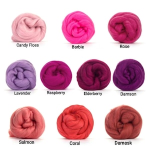 Merino wool roving 23 mic 0.5 oz, 1 oz Wet felting wool Chunky spinning fiber Merino top