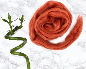 Mecha de bambú para hilar Fibra para fieltrar Parte superior de lana vegana de origen vegetal Viscosa sedosa Rayón Canadá
