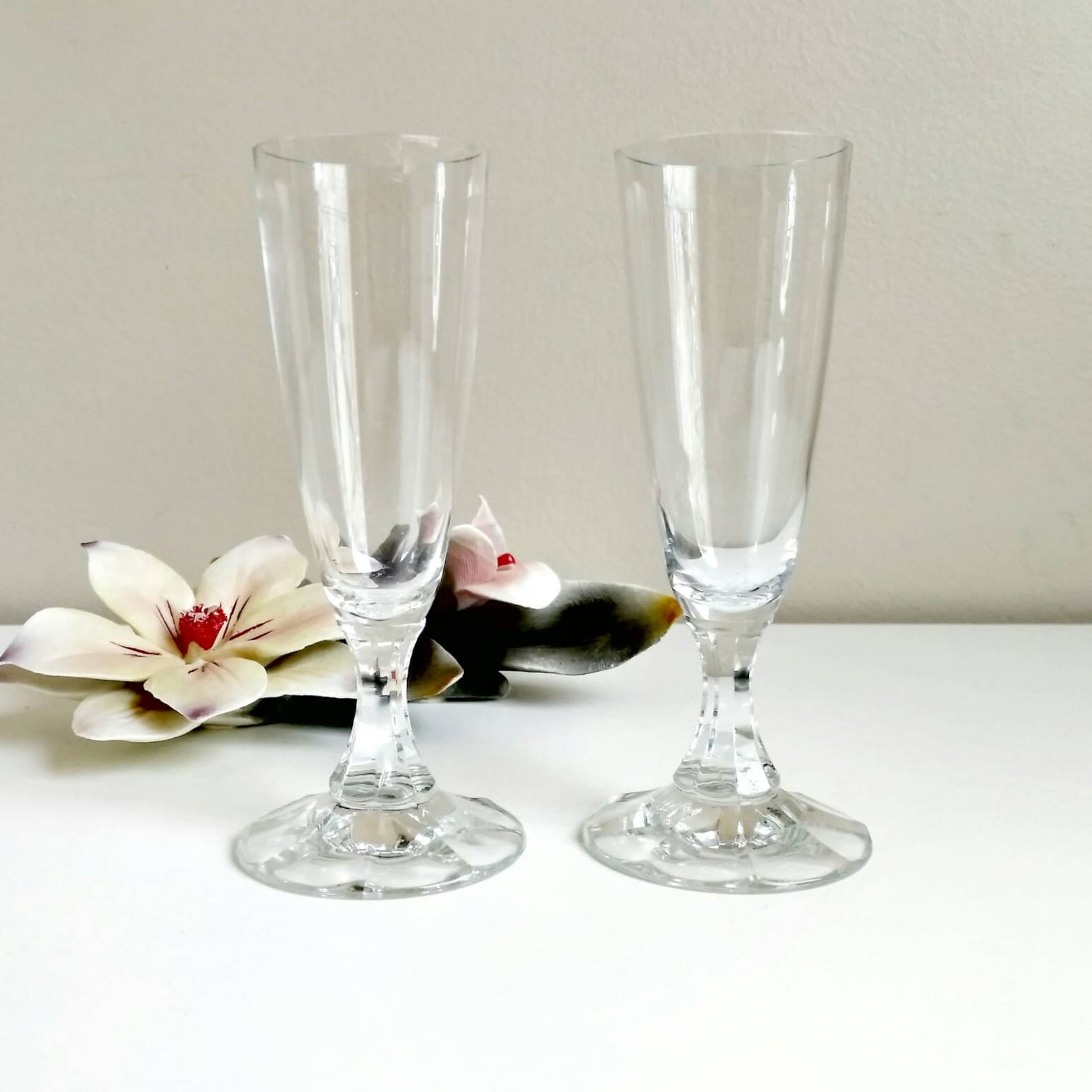 Vintage Short Glasses Stemmed Shot Glass Parfait Glasses Etsy