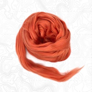 Silk roving wool for spinning Grade A Mulberry silk tops Orange spinning fiber Nuno wet needle felting blending papermaking weaving Canada
